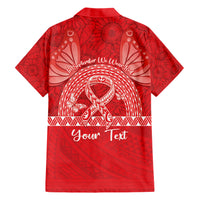 Personalised In September We Wear Red Hawaiian Shirt Polynesia Blood Cancer Awareness