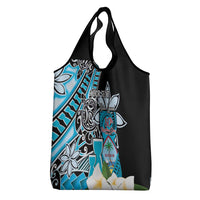 Personalised Guam Liberation Day Grocery Bag Chamorro Latte Stone With Guasali Flowers