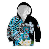 Personalised Guam Liberation Day Kid Hoodie Chamorro Latte Stone With Guasali Flowers