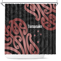 New Zealand Mangopare Tamanako Shower Curtain Aotearoa Maori LT14 Brown - Polynesian Pride