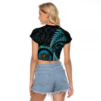 New Zealand Archery Raglan Cropped T Shirt Aotearoa Silver Fern Maori LT14 - Polynesian Pride