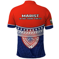 Fiji School Polo Shirt Marist Brothers Fijian Tapa Pattern LT14 - Polynesian Pride
