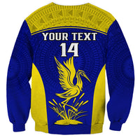Custom Fiji School Sweatshirt Ratu Kadavulevu Heron With Fijian Tapa LT14 - Polynesian Pride