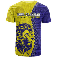 Fiji School T Shirt Suva Grammar Lions With Fijian Tapa LT14 - Polynesian Pride