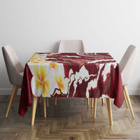 Blood Gold Polynesia Tablecloth Polynesian Frangipani With Sea Turtles