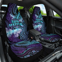 You Matter Suicide Prevention Awareness Car Seat Cover Butterfly Aboriginal Mix Polynesian Pattern