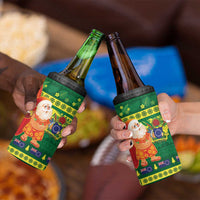 Cook Islands Christmas 4 in 1 Can Cooler Tumbler Surfing Santa Mere Kiritimiti - Polynesian Pride