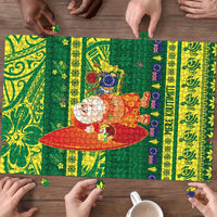 Cook Islands Christmas Puzzle Surfing Santa Mere Kiritimiti - Polynesian Pride
