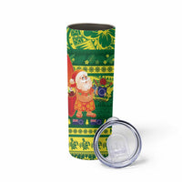 Cook Islands Christmas Skinny Tumbler Surfing Santa Mere Kiritimiti - Polynesian Pride