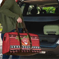 French Polynesia Christmas Travel Bag Tiare Chilling Santa Oaoa I teie Noera - Polynesian Pride