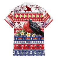 Kiribati Christmas Family Matching Short Sleeve Bodycon Dress and Hawaiian Shirt Frigatebird Santa Tekeraoi n te Kiritimati - Polynesian Pride