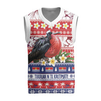 Kiribati Christmas Knitted V-Neck Vest Frigatebird Santa Tekeraoi n te Kiritimati LT14 Red - Polynesian Pride