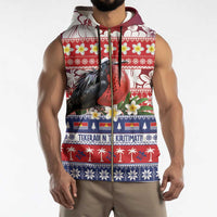 Kiribati Christmas Sleeveless Zip Hoodie Frigatebird Santa Tekeraoi n te Kiritimati LT14 - Polynesian Pride