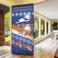 Marshall Islands Christmas Door Cover Beachy Santa Monono ilo raaneoan Nejin - Polynesian Pride