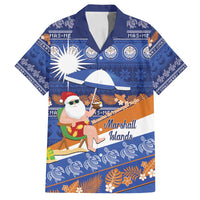 Marshall Islands Christmas Family Matching Summer Maxi Dress and Hawaiian Shirt Beachy Santa Monono ilo raaneoan Nejin - Polynesian Pride