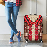 Samoa Siapo Luggage Cover Tapa Pattern Mix Ula Fala Hibiscus LT14 - Polynesian Pride