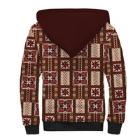 Samoa Siapo Sherpa Hoodie Tapa Pattern Mix Ula Fala Hibiscus LT14 - Polynesian Pride