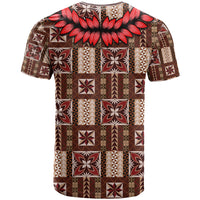Samoa Siapo T Shirt Tapa Pattern Mix Ula Fala Hibiscus LT14 - Polynesian Pride