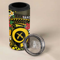 Vanuatu Christmas 4 in 1 Can Cooler Tumbler Vanuatuan Pig Tusk - Meri Krismas!