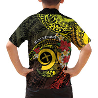 Vanuatu Christmas Family Matching Puletasi and Hawaiian Shirt Vanuatuan Pig Tusk - Meri Krismas!