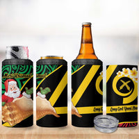 Vanuatu Christmas 4 in 1 Can Cooler Tumbler Vanuatuan Conch Shell - Meri Krismas!