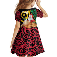 Vanuatu Christmas Family Matching Off Shoulder Maxi Dress and Hawaiian Shirt Vanuatuan Conch Shell - Meri Krismas!