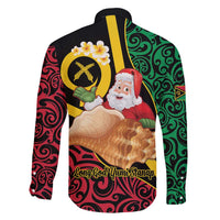 Vanuatu Christmas Family Matching Short Sleeve Bodycon Dress and Hawaiian Shirt Vanuatuan Conch Shell - Meri Krismas!