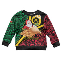 Vanuatu Christmas Kid Ugly Christmas Sweater Vanuatuan Conch Shell - Meri Krismas! LT14 Kid Black - Polynesian Pride