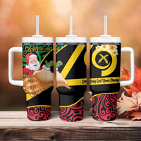 Vanuatu Christmas Tumbler With Handle Vanuatuan Conch Shell - Meri Krismas!