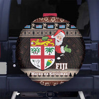 Fiji Christmas Spare Tire Cover Fijian Masi Marau na Kerisimasi! - Brown LT14 - Polynesian Pride