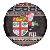 Fiji Christmas Spare Tire Cover Fijian Masi Marau na Kerisimasi! - Brown LT14 - Polynesian Pride