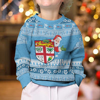 Fiji Christmas Kid Ugly Christmas Sweater Fijian Masi Marau na Kerisimasi! - Blue