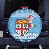 Fiji Christmas Spare Tire Cover Fijian Masi Marau na Kerisimasi! - Blue LT14 - Polynesian Pride