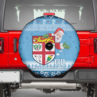 Fiji Christmas Spare Tire Cover Fijian Masi Marau na Kerisimasi! - Blue LT14 - Polynesian Pride