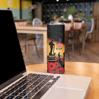 New Zealand Anzac Skinny Tumbler Maori Camouflage Mix Poppies We Will Remember Them