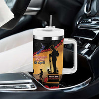 New Zealand Anzac Tumbler With Handle Maori Camouflage Mix Poppies We Will Remember Them LT14 - Polynesian Pride