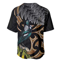 Aotearoa Kowhai Tui Bird Baseball Jersey Maori Ngaru With Silver Fern LT14 - Polynesian Pride