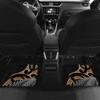 Aotearoa Kowhai Tui Bird Car Mats Maori Ngaru With Silver Fern