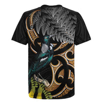 Aotearoa Kowhai Tui Bird Rugby Jersey Maori Ngaru With Silver Fern LT14 - Polynesian Pride