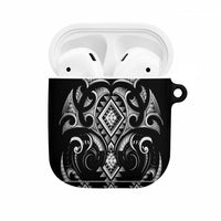 Black Ngaru Taniko With Aotearoa Maori Tattoo AirPods Case - Polynesian Pride
