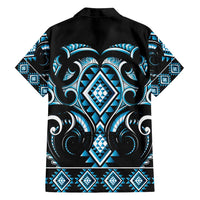 Blue Ngaru Taniko With Aotearoa Maori Tattoo Family Matching Tank Maxi Dress and Hawaiian Shirt LT14 - Polynesian Pride