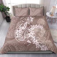 Polynesia Hammerhead Shark Tattoo With Plumeria Lei Bedding Set