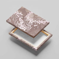 Polynesia Hammerhead Shark Tattoo With Plumeria Lei Canvas Wall Art