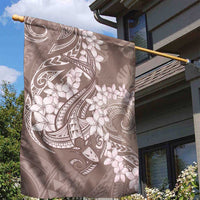 Polynesia Hammerhead Shark Tattoo With Plumeria Lei Garden Flag