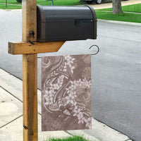 Polynesia Hammerhead Shark Tattoo With Plumeria Lei Garden Flag