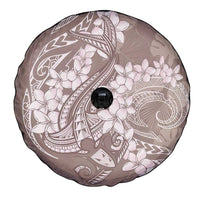 Polynesia Hammerhead Shark Tattoo With Plumeria Lei Spare Tire Cover LT14 - Polynesian Pride