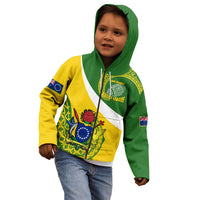 Personalised Cook Islands Rugby Kid Hoodie Pacific Go The Kukis Sporty Style LT14 - Polynesian Pride