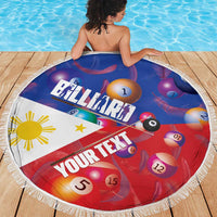 Personalised Philippines Billiards Beach Blanket Cue With Balls Flag Style - Polynesian Pride