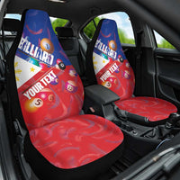 Personalised Philippines Billiards Car Seat Cover Cue With Balls Flag Style - Polynesian Pride