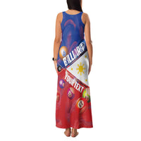 Personalised Philippines Billiards Family Matching Tank Maxi Dress and Hawaiian Shirt Cue With Balls Flag Style - Polynesian Pride